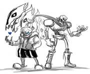 Printable undertale papyrus  coloring pages